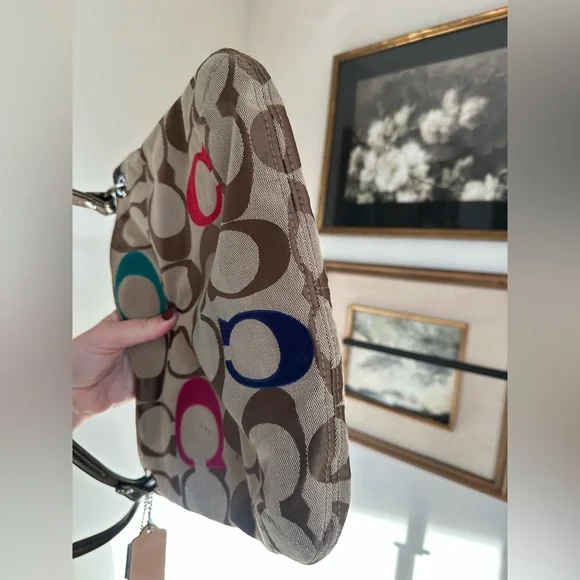 RARE Y2K Coach Poppy Embroidered Signature Hippie Purse - Picture 8 of 10